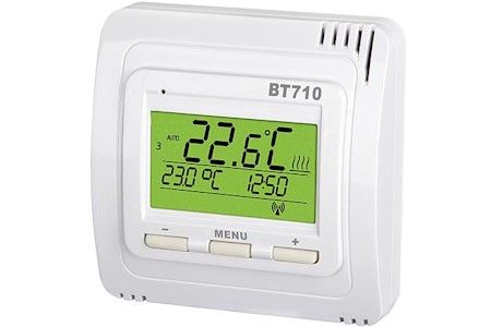 opbouw digitale draadloze thermostaat BT met LCD, tot 9 ontvangers, wit