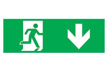 Excellence pictogram inlegvel, persoon pijl omlaag