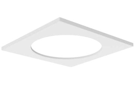 DL vierkante afdekring voor gatmaat 145-155mm t.b.v. 15W wit