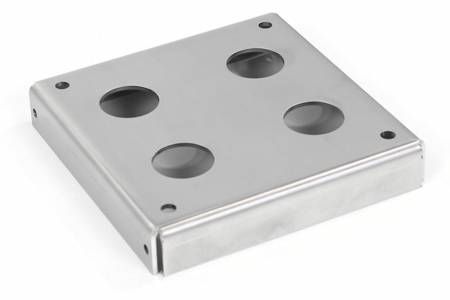 RVS funderingsplaat t.b.v. modulaire servicezuil MP 