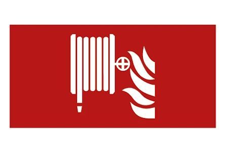 Supra D pictogram, brandslanghaspel